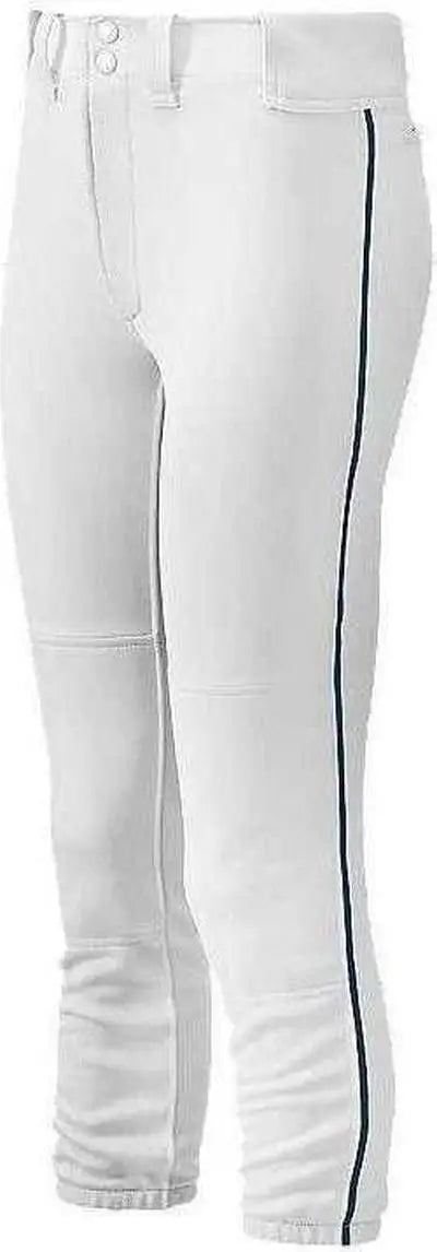 Mizuno 350314 Women’s Select Belted Piped Pant - White Navy