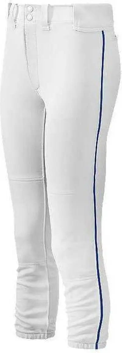Mizuno 350314 Women’s Select Belted Piped Pant - White Royal