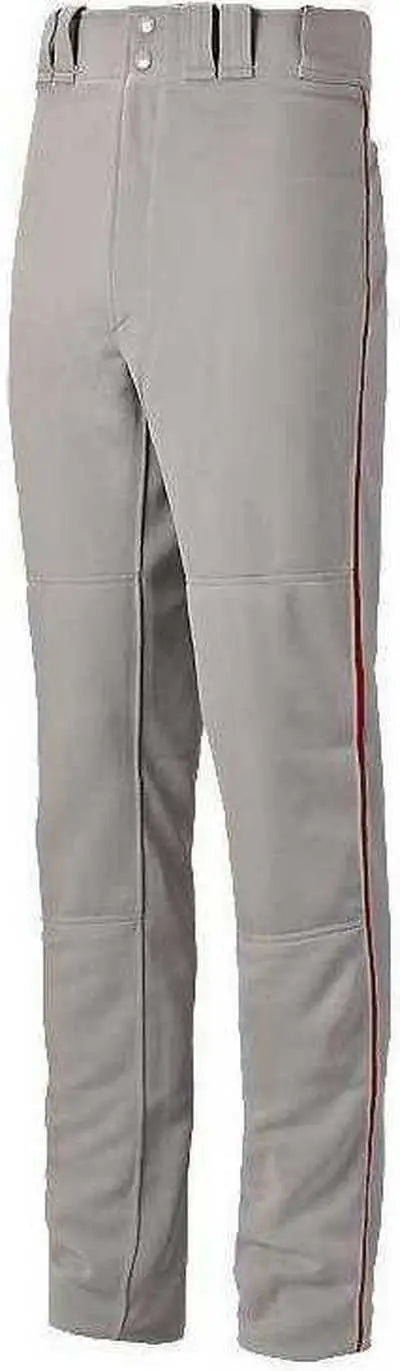 Mizuno 350387 Premier Pro Men’s Piped Baseball Pant G24 - Grey Red