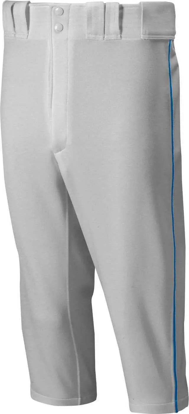 Mizuno 350410 Youth Select Short Pants Pipped - Gray Royal