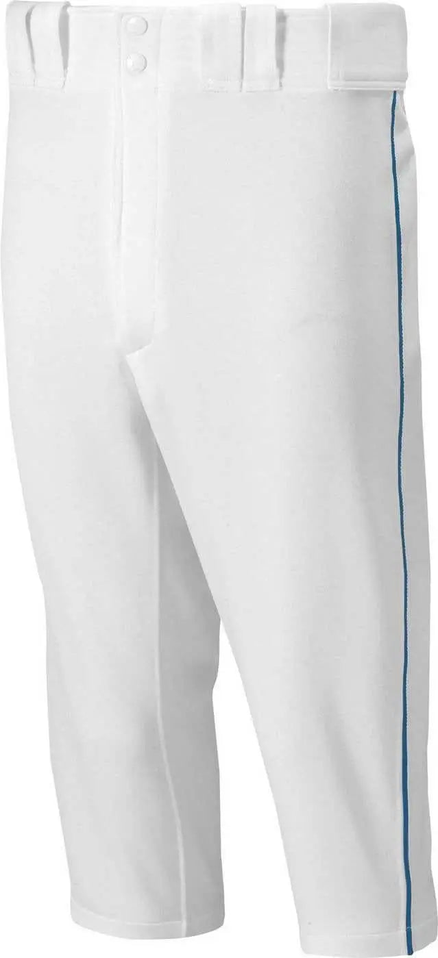 Mizuno 350410 Youth Select Short Pants Pipped - White Navy