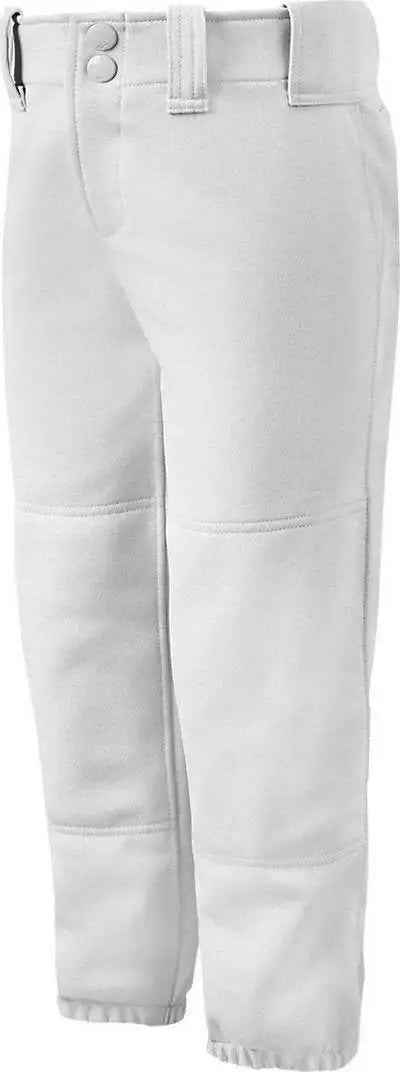 Mizuno 350462 Girls Belted Softball Pant - White