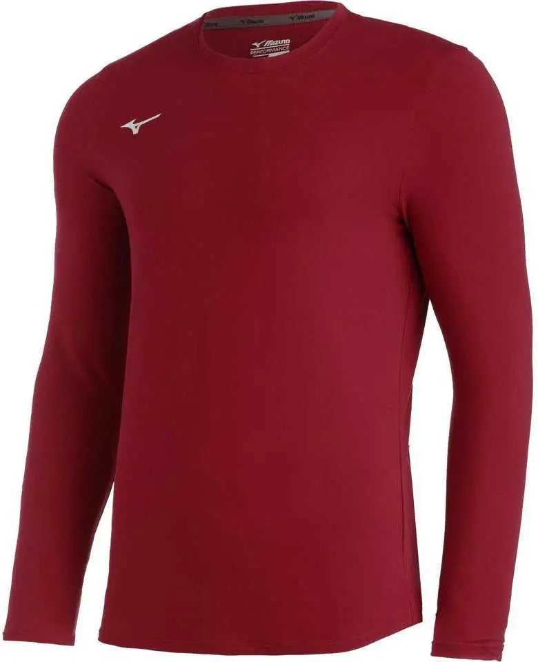 Mizuno 350639 Youth Comp Diamond Long Sleeve Crew - Cardinal