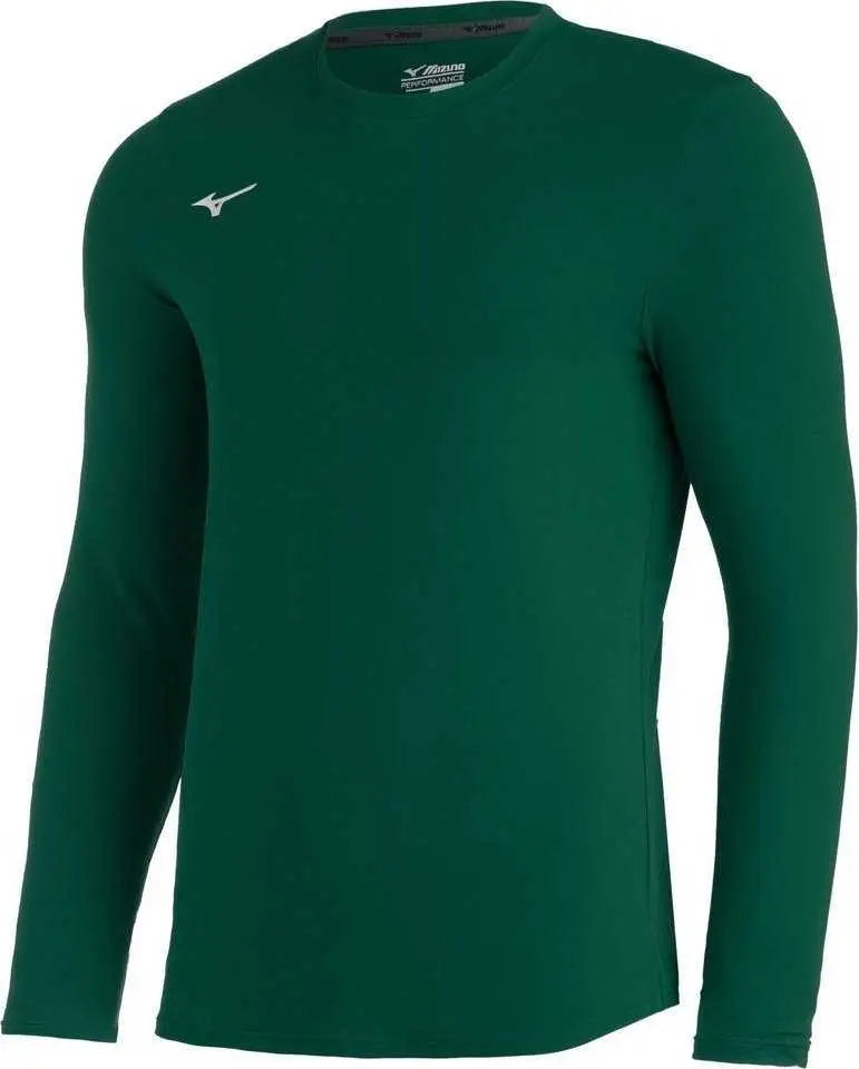 Mizuno 350639 Youth Comp Diamond Long Sleeve Crew - Forest