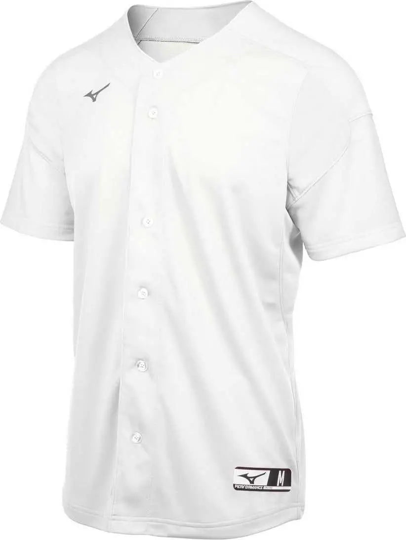 Mizuno 350714 Youth Aerolite Full Button Baseball Jersey - White