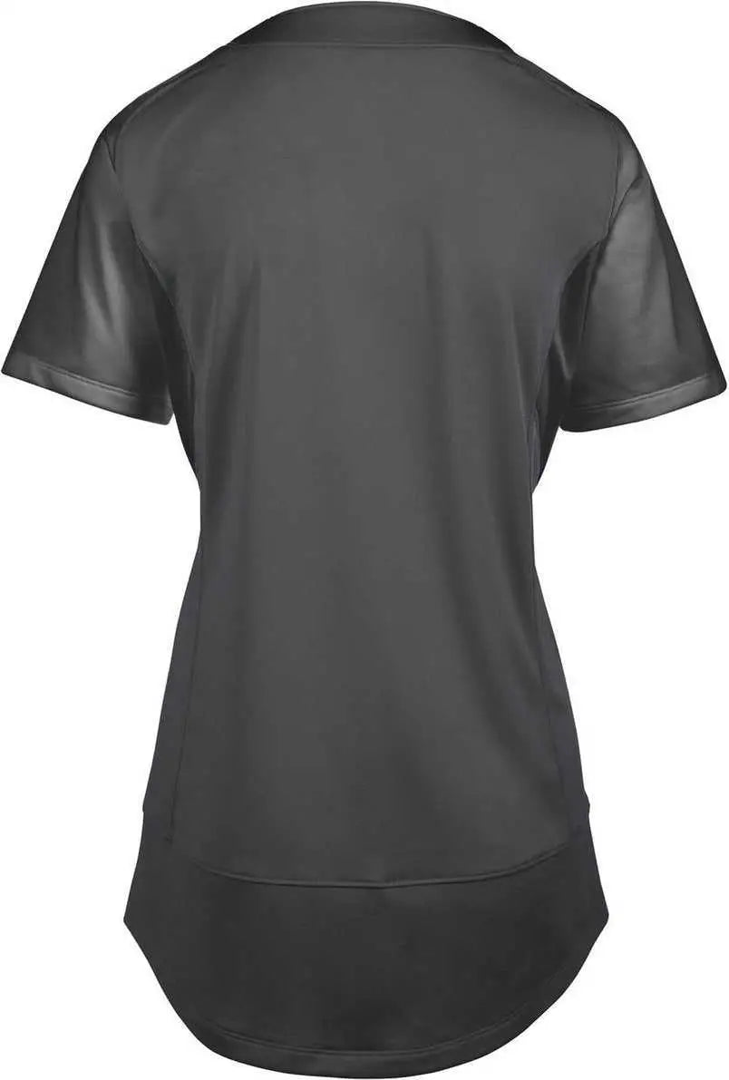 Mizuno 350716 Girls Aerolite 2-button Softball Jersey - Charcoal