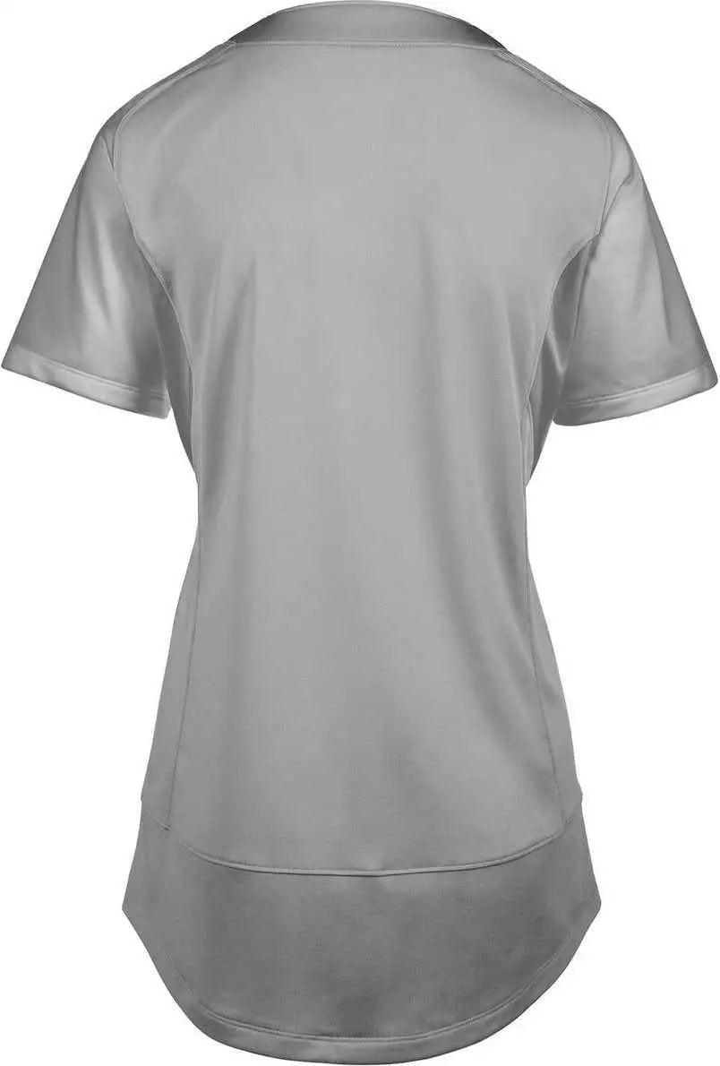 Mizuno 350716 Girls Aerolite 2-button Softball Jersey - Gray