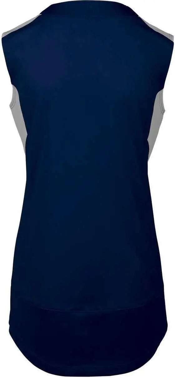Mizuno 350721 Aerolite 2-button Sleeveless Softball Jersey - Navy Gray