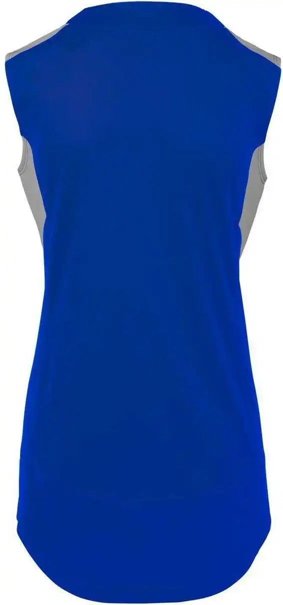 Mizuno 350721 Aerolite 2-button Sleeveless Softball Jersey - Royal Gray
