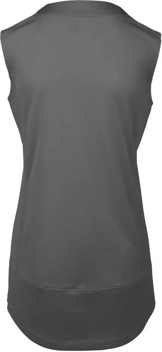 Mizuno 350722 Girls Aerolite 2-button Sleeveless Softball Jersey - Charcoal