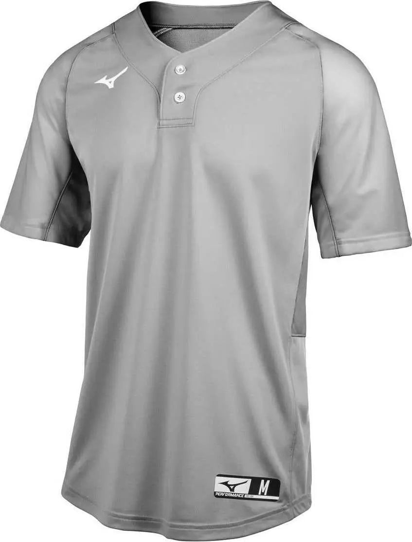 Mizuno 350749 Aerolite 2-button Baseball Jersey - Gray
