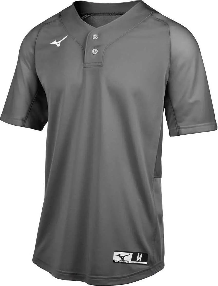 Mizuno 350750 Youth Aerolite 2-button Baseball Jersey - Charcoal