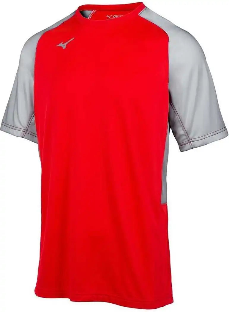 Mizuno 350751 Aerolite Crew Baseball Jersey - Red Gray