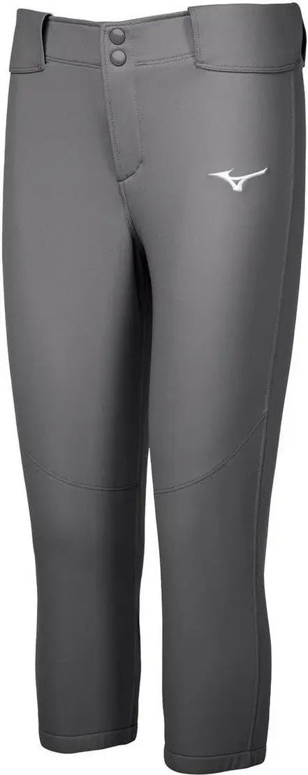 Mizuno 350783 Girl’s Belted Stretch Softball Pant - Charcoal