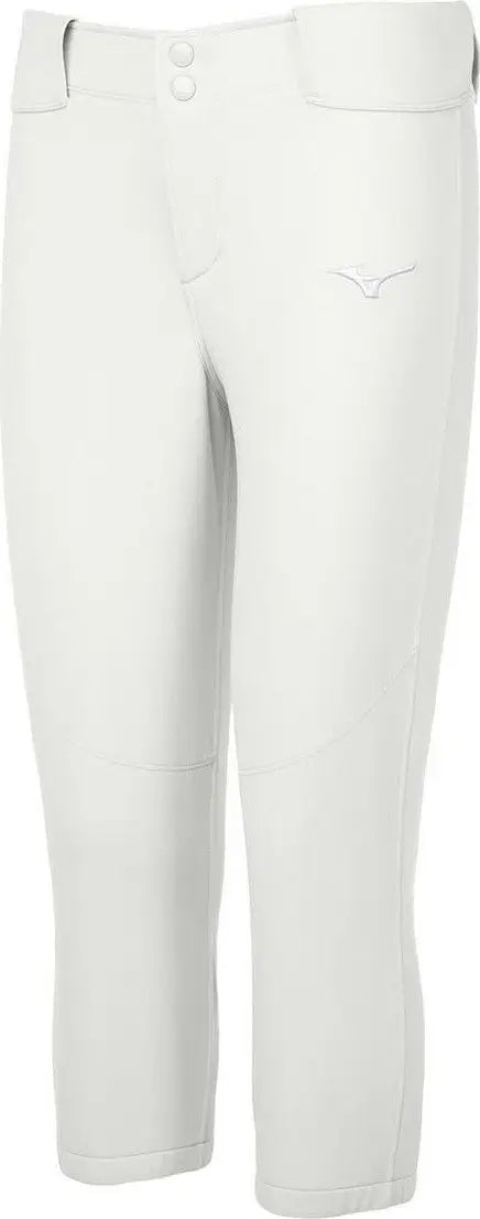 Mizuno 350783 Girl’s Belted Stretch Softball Pant - White