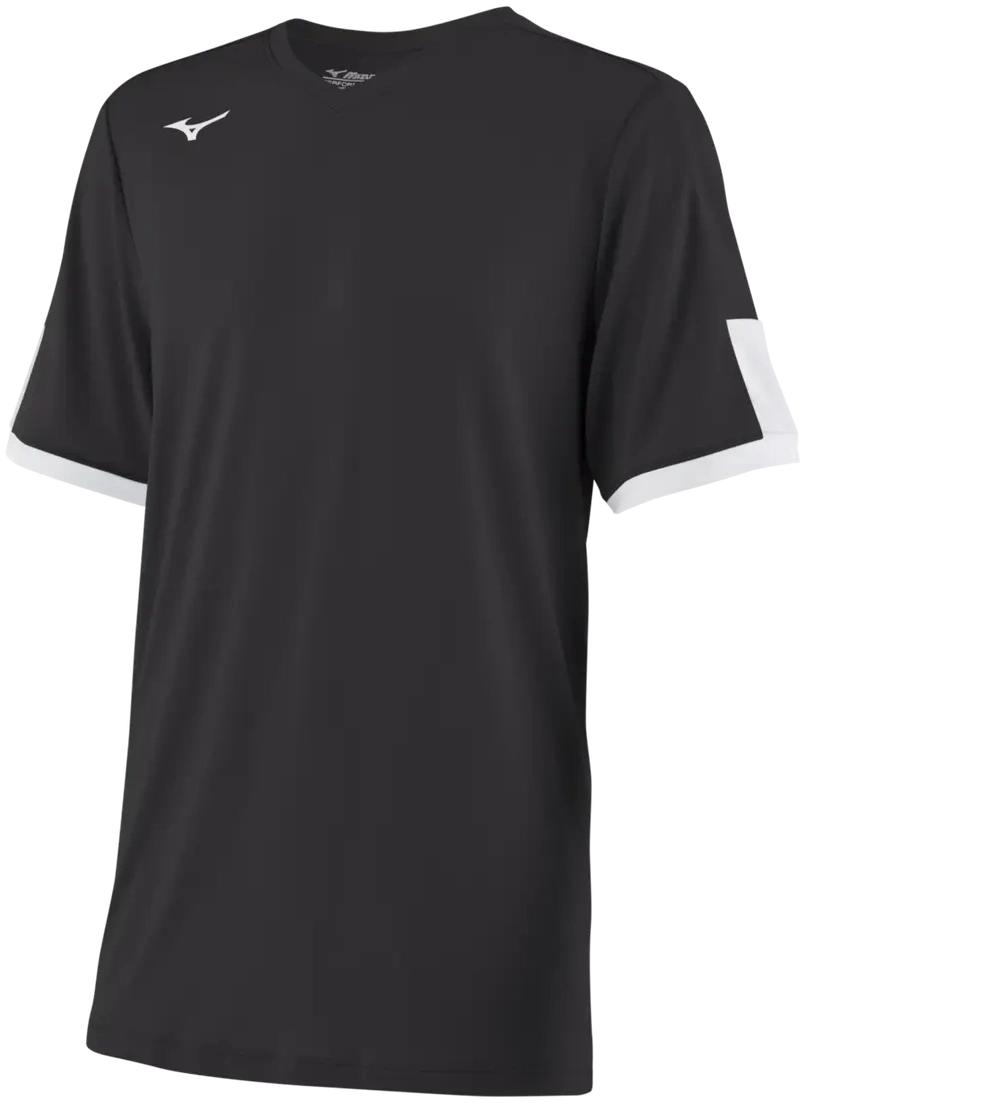 Mizuno 351032 Men’s Aerolite V-neck Jersey - Black-white - Adult Xs