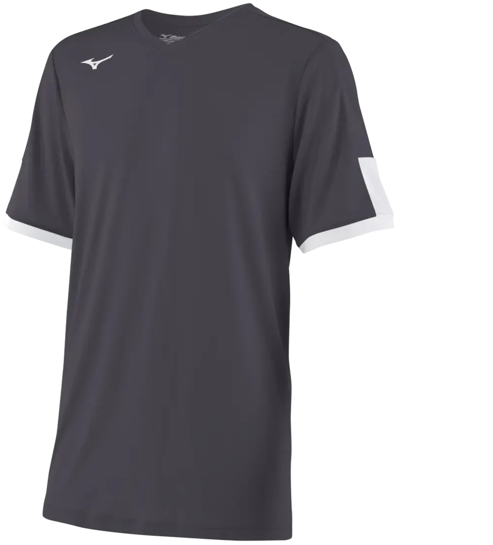Mizuno 351032 Men’s Aerolite V-neck Jersey - Charcoal-white - Adult Xs