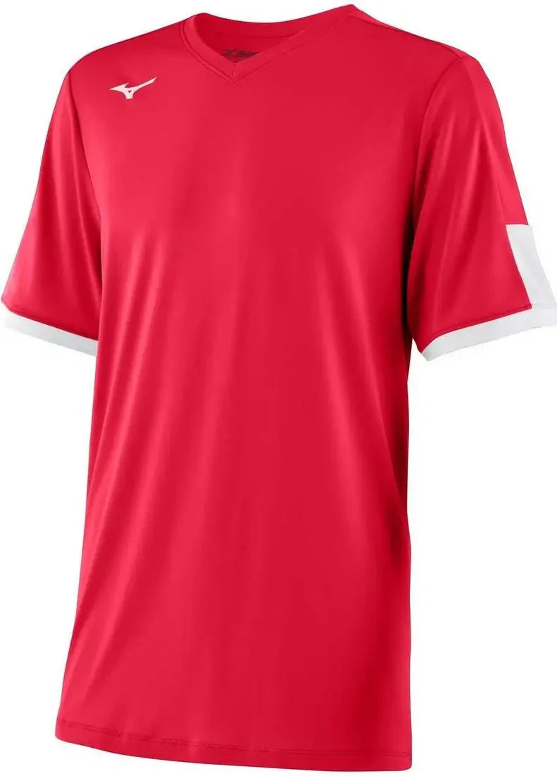 Mizuno 351032 Men’s Aerolite V-neck Jersey - Red-white - Adult Xs