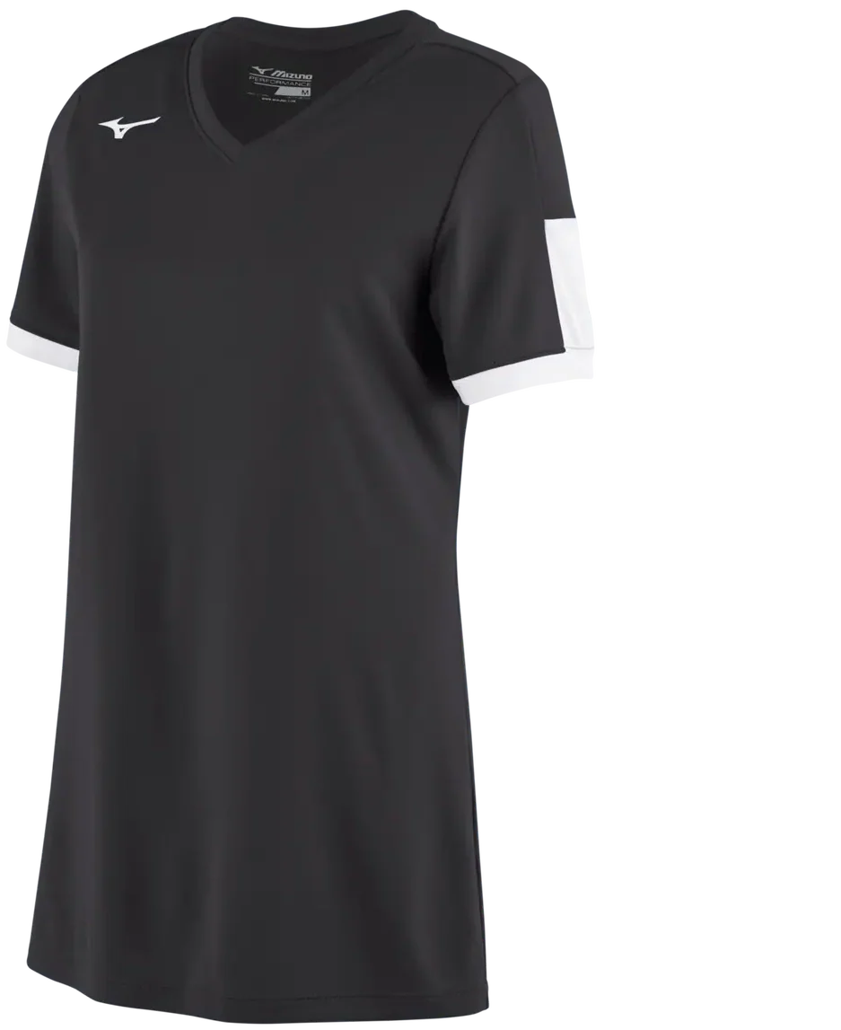 Mizuno 351045 Girl’s Aerolite V-neck Jersey - Black-white - Adult s