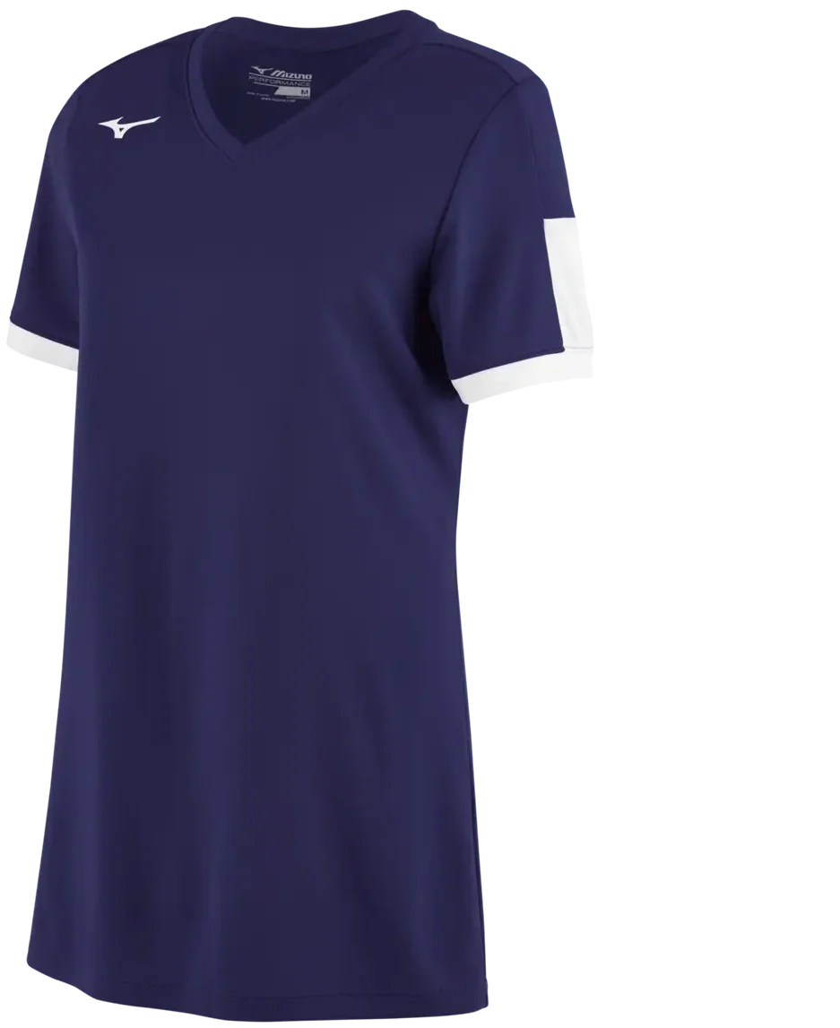 Mizuno 351045 Girl’s Aerolite V-neck Jersey - Navy-white - Adult s