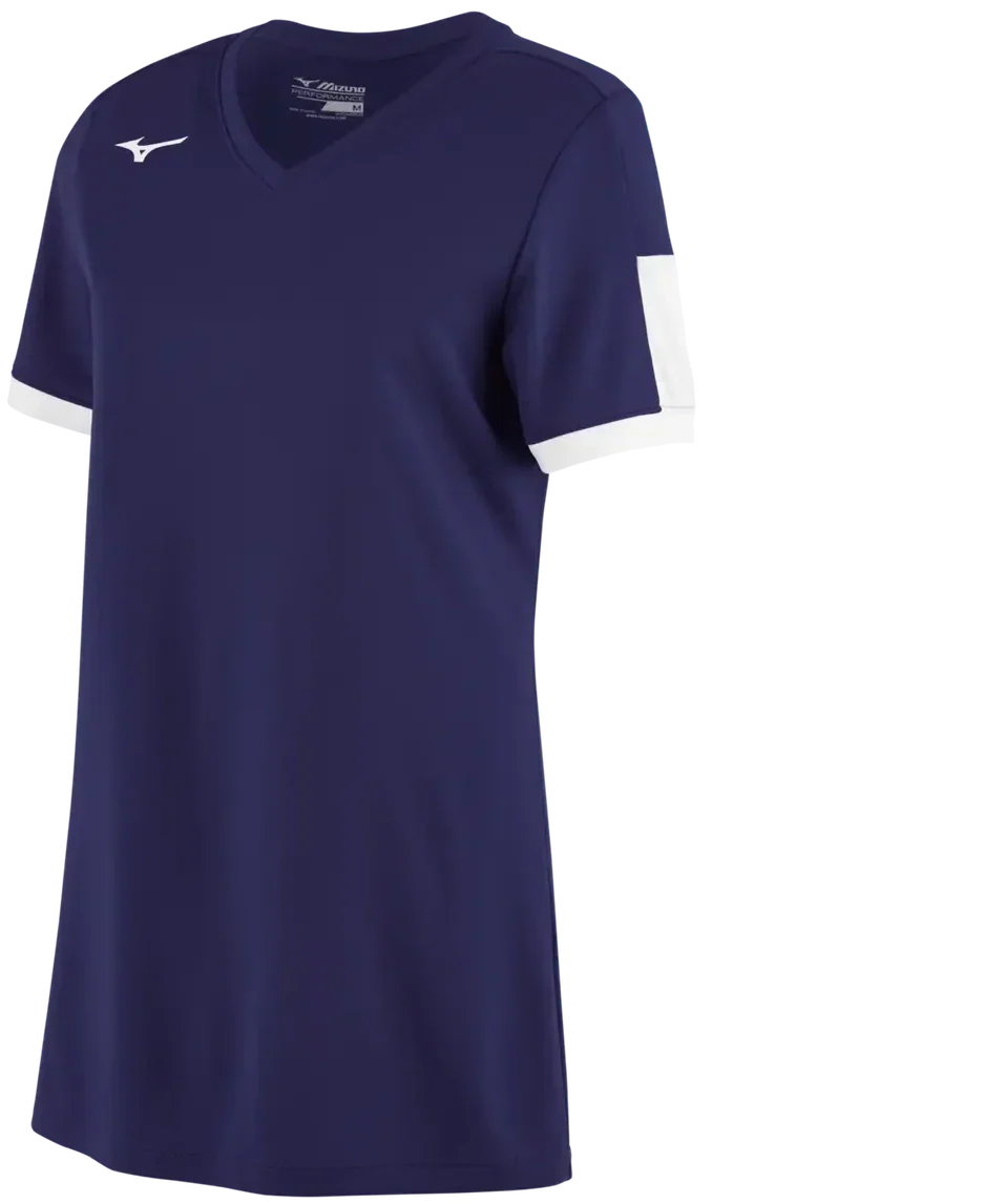 Mizuno 351045 Girl’s Aerolite V-neck Jersey - Navy-white