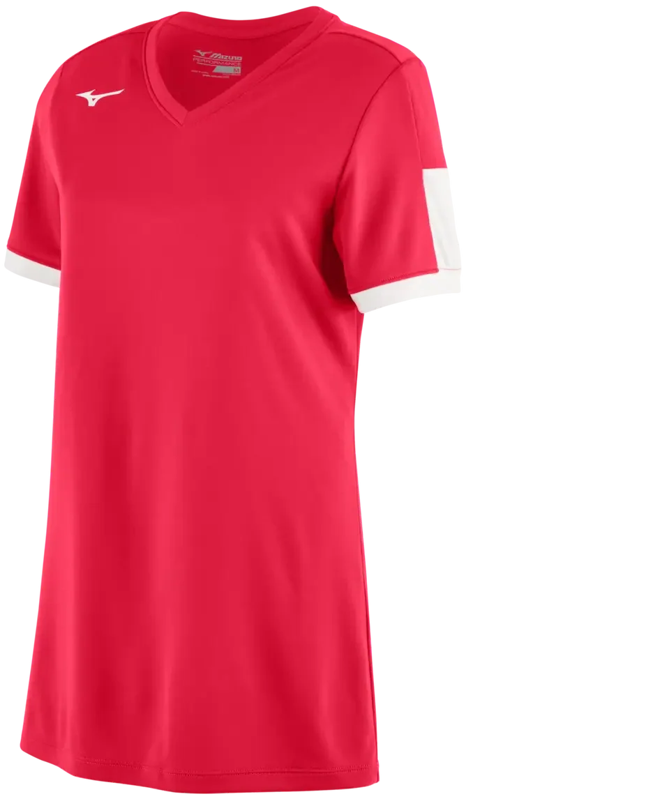Mizuno 351045 Girl’s Aerolite V-neck Jersey - Red-white - Adult s