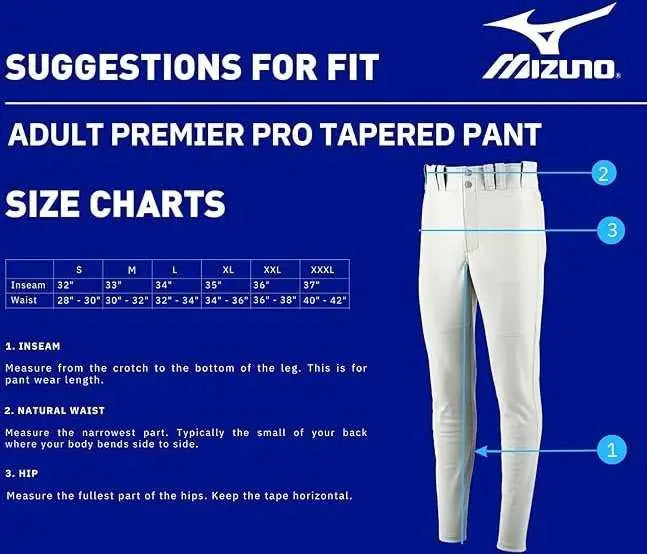 Mizuno 351051 Premier Pro Tapered Men’s Pant - Gray