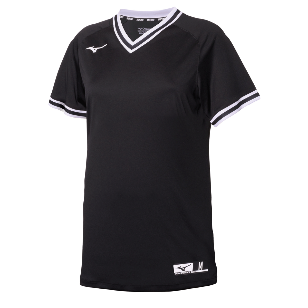Mizuno 351232 Girl’s Nxt V-neck Softball Jersey - Black White - Girls s