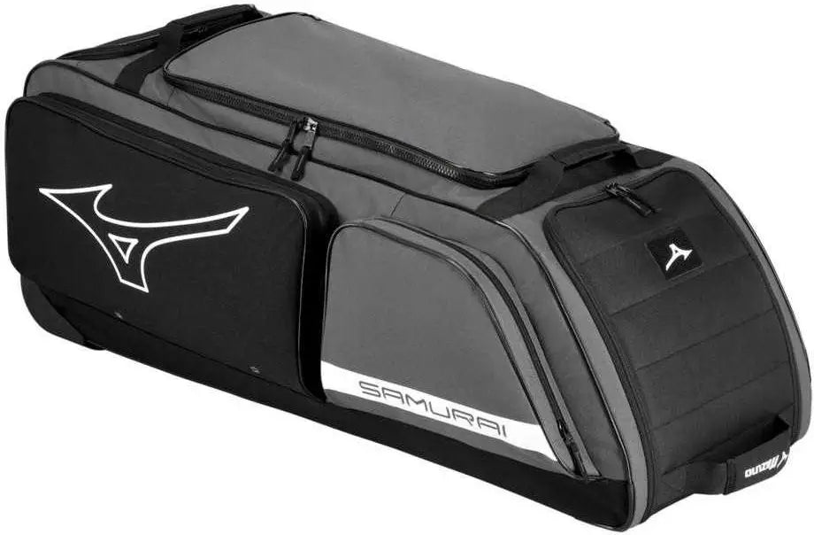 Mizuno 360327 Samurai Catcher’s Wheel Bag 24 - Charcoal Black - Dark Gray