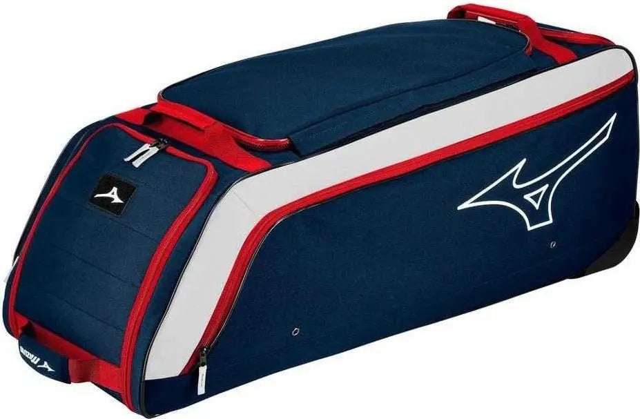 Mizuno 360327 Samurai Catcher’s Wheel Bag 24 - Patriot Black - Navy White