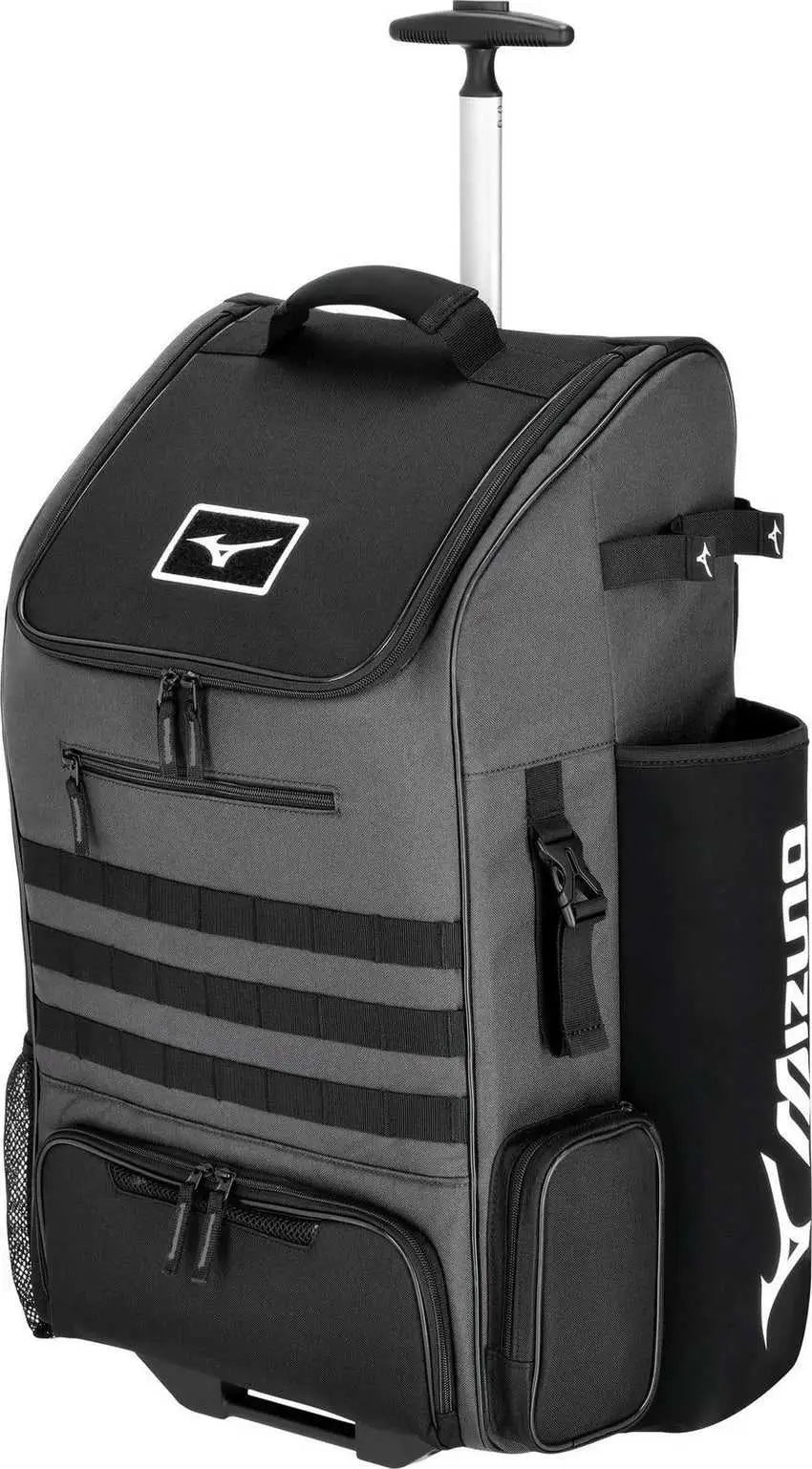 Mizuno 360338 Pro Wheel Batpack - Charcoal Black - Dark Gray