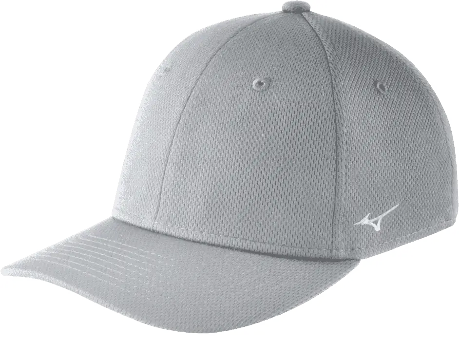 Mizuno 370300 Stretch Fitted Team Cap - Gray - Lxl