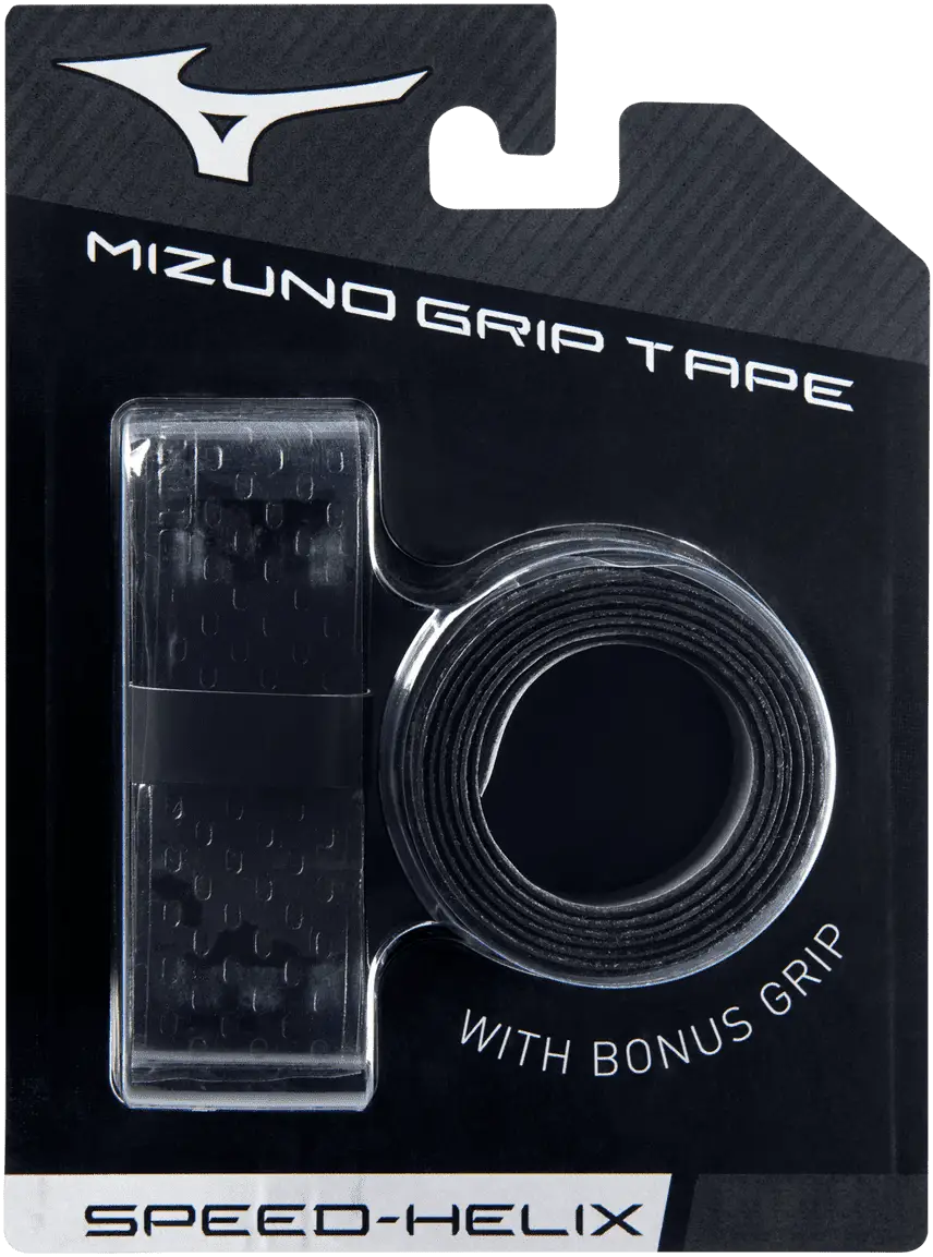 Mizuno 370314 Speed Helix Bat Grip Tape (2-pack) 1.75mm - Black