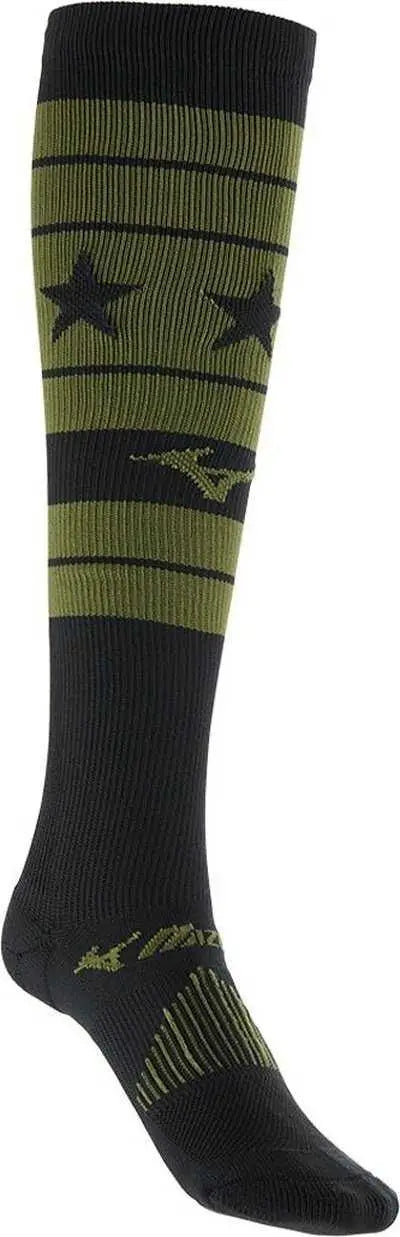 Mizuno 370344 Event Day Knee High Socks - Black Dark Green