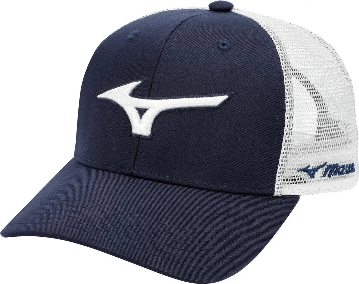 Mizuno 370347 Diamond Trucker Cap - Navy-white - Navy White / one Size Fits Most
