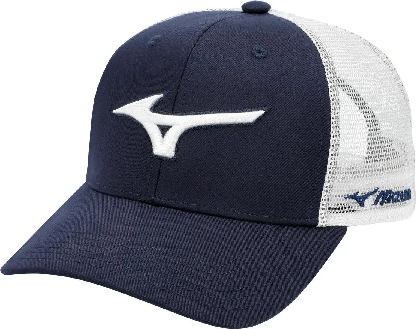 Mizuno 370347 Diamond Trucker Cap - Navy-white - Navy White / one Size Fits Most