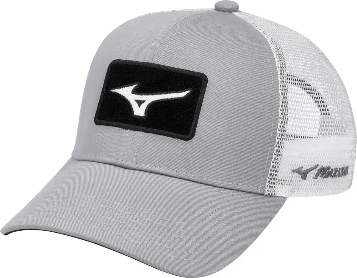 Mizuno 370380 Diamond Trucker Patch Cap - Gray-white - Gray White / one Size Fits Most