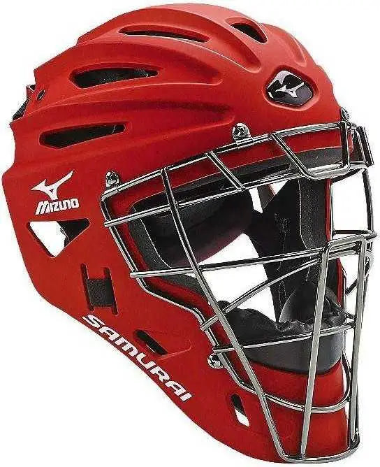 Mizuno 380192 Samurai Youth Catcher’s Helmet G4 Red - 6 1/2’’ - 7 1/4’’