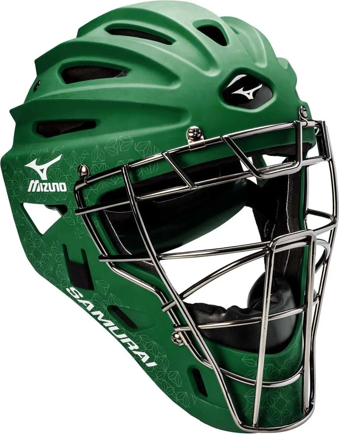 Mizuno 380253 Samurai Fastpitch Catcher’s Helmets - Forest Green - Forest / 6 1/2’’ - 7 1/4’’