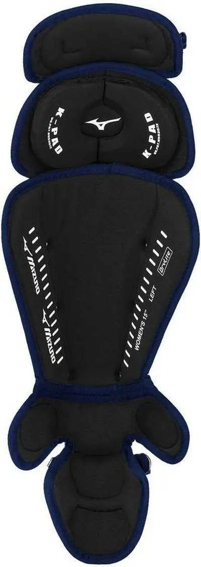 Mizuno 380381 Samurai Fastpitch Softball Women’s Shin Guards 15’’ - Navy Red