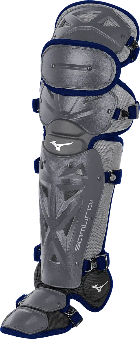 Mizuno 380383 Samurai Youth 14 1/2’’ Shin Guards - Gray Navy