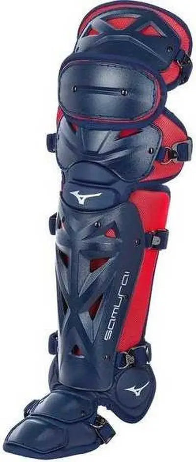 Mizuno 380383 Samurai Youth 14 1/2’’ Shin Guards - Navy Red