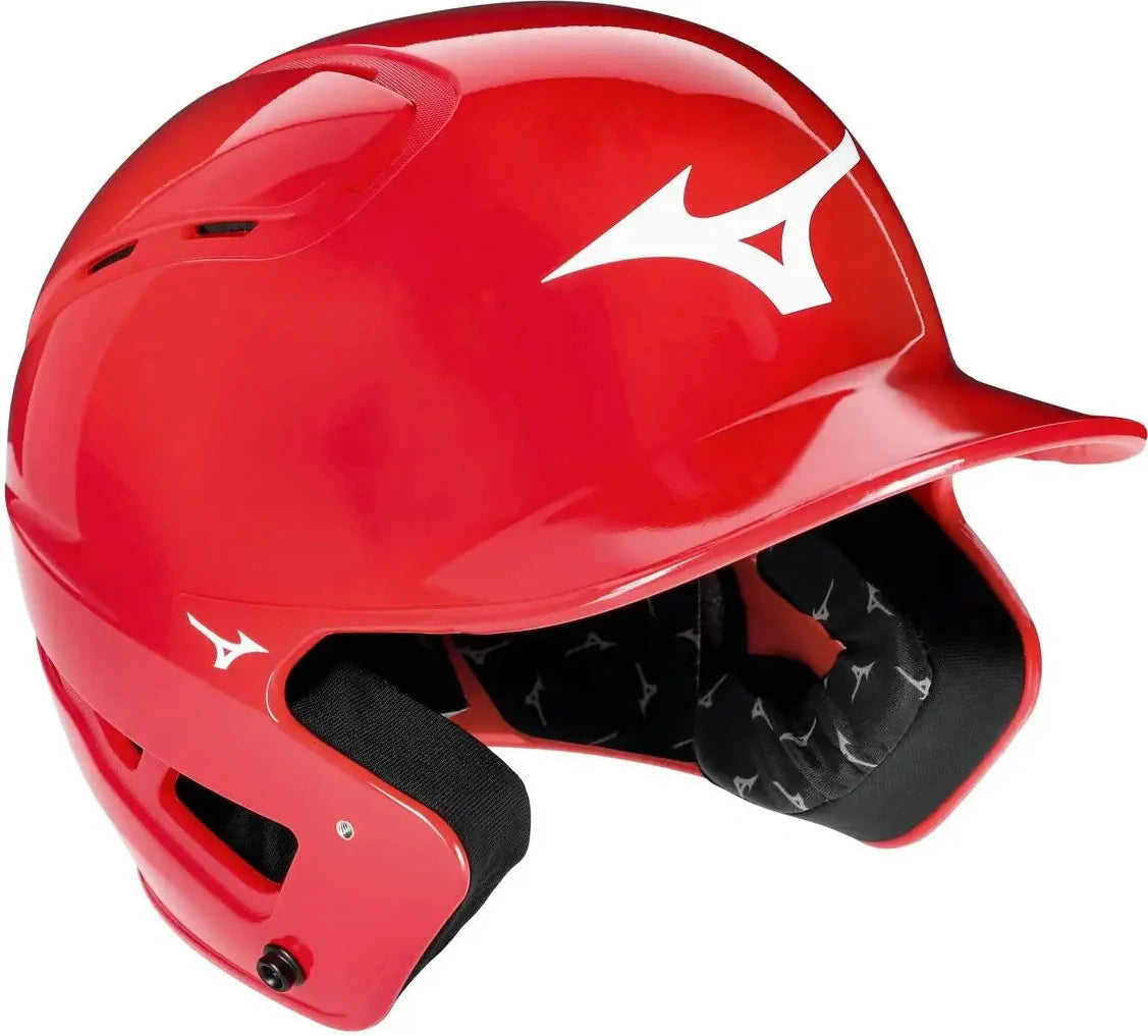 Mizuno 380388 B6 Baseball Batting Helmet - Solid Color - Glossy Red - S/m