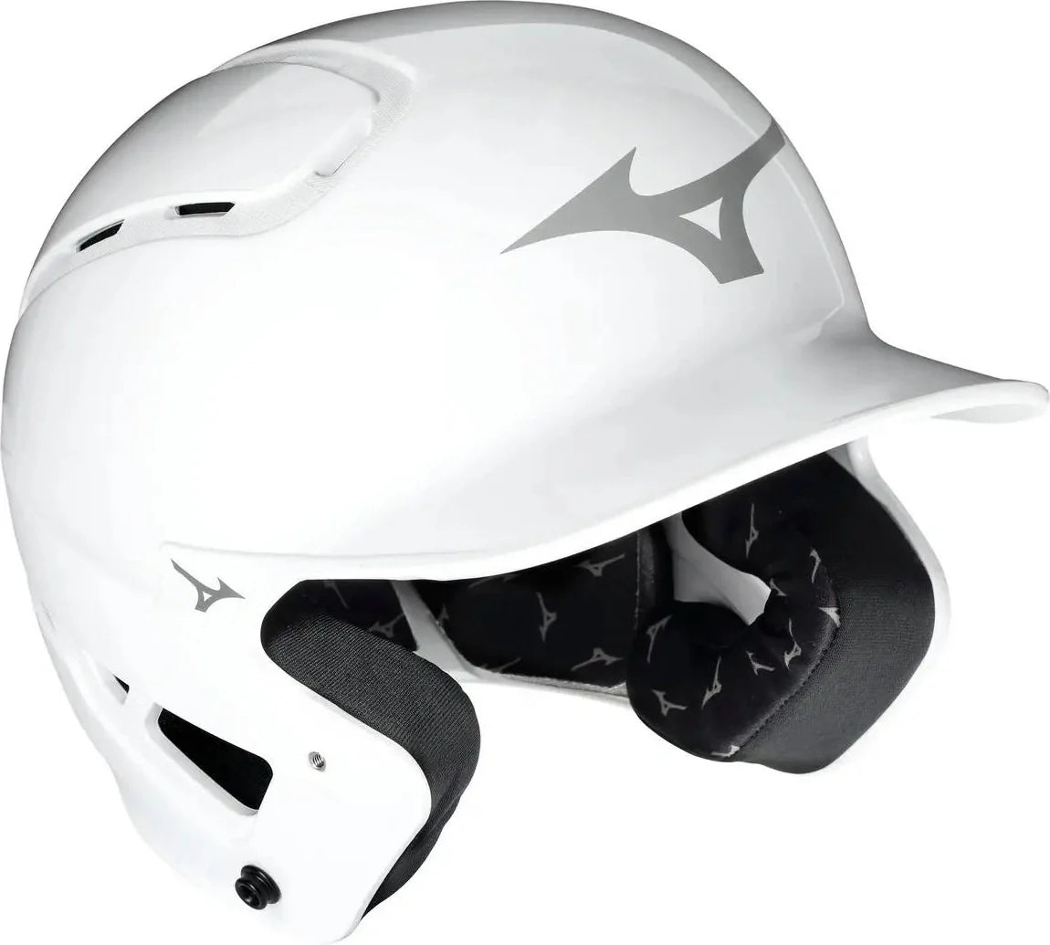 Mizuno 380388 B6 Baseball Batting Helmet - Solid Color - Glossy White - S/m