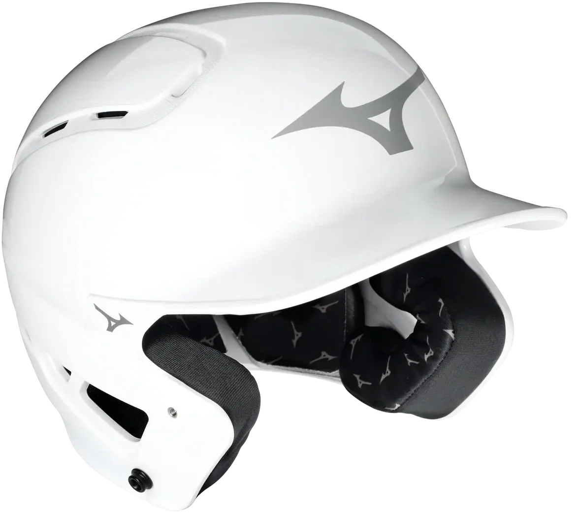 Mizuno 380390 B6 Youth Baseball Batting Helmet - Solid Color - Glossy White - 6 1/2’’ - 7 1/4’’