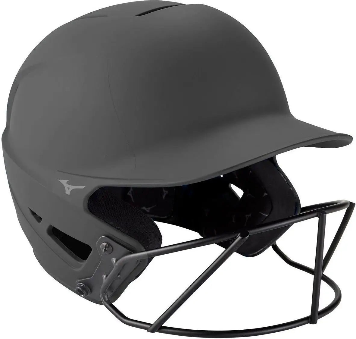 Mizuno 380395 F6 Fastpitch Softball Batting Helmet - Charcoal