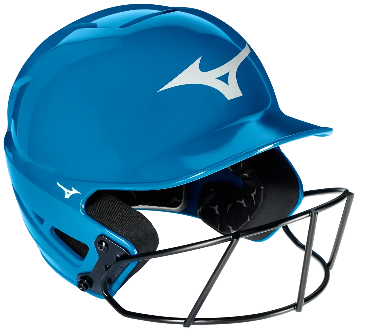 Mizuno 380395 F6 Fastpitch Softball Batting Helmet - Solid Color - Glossy Royal - S/m