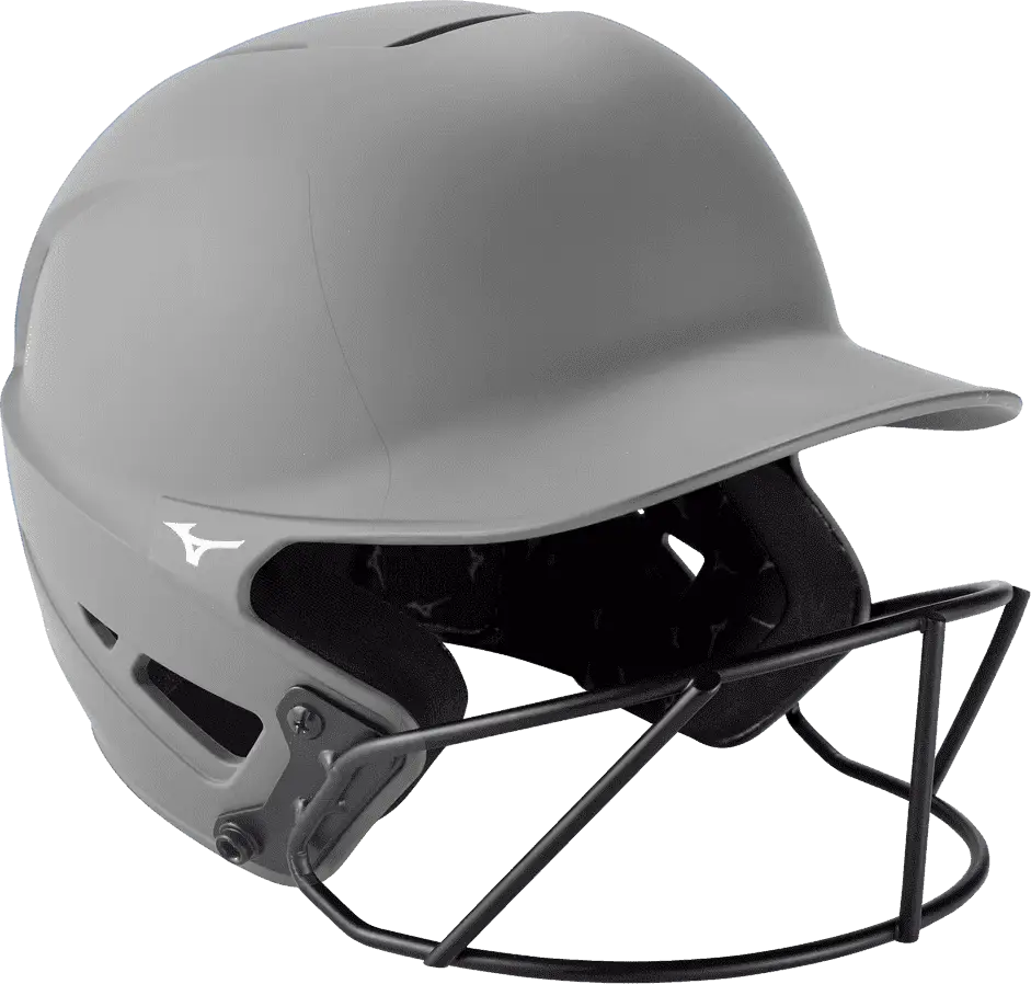 Mizuno 380395 F6 Fastpitch Softball Batting Helmet - Solid Color - Gray