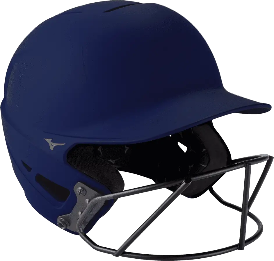 Mizuno 380395 F6 Fastpitch Softball Batting Helmet - Solid Color - Navy