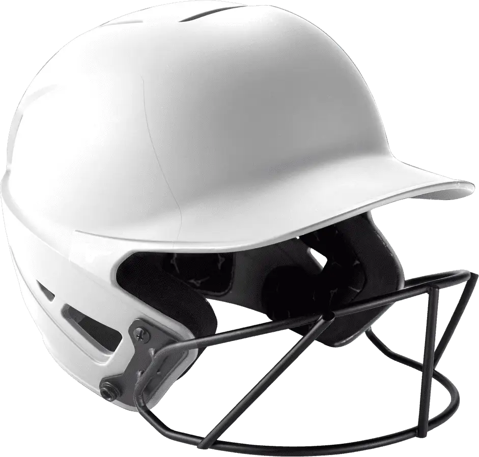 Mizuno 380395 F6 Fastpitch Softball Batting Helmet - Solid Color - White